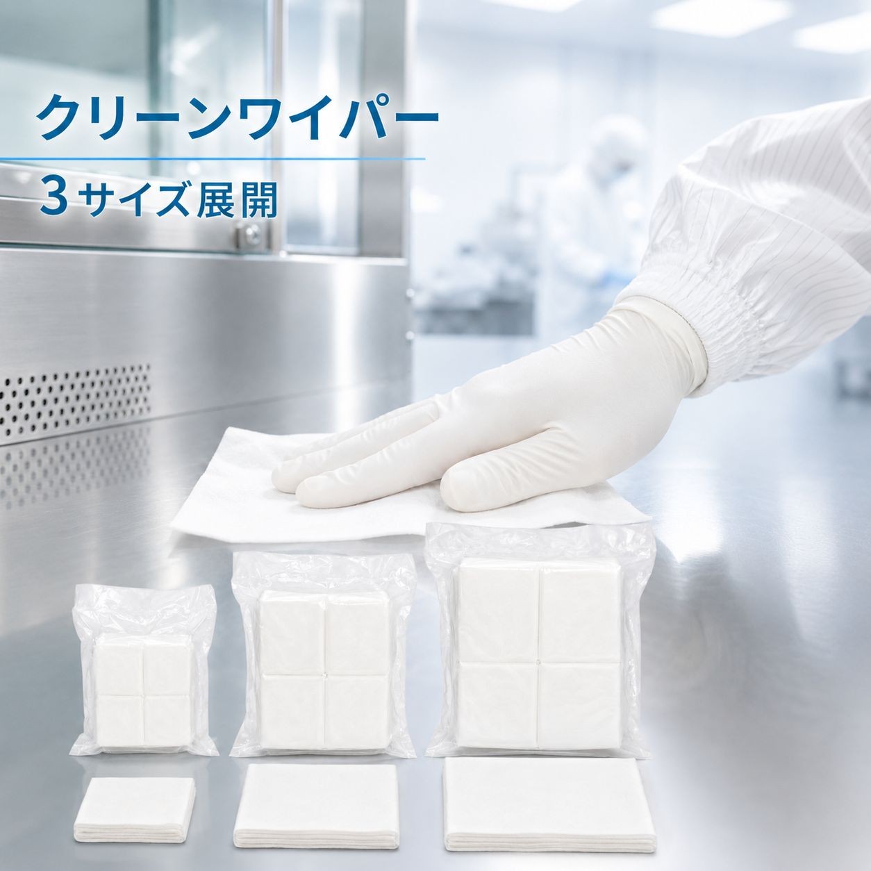 クリーンワイパー ポリエステル100% / 約9×9インチ（画像 1 / 6）