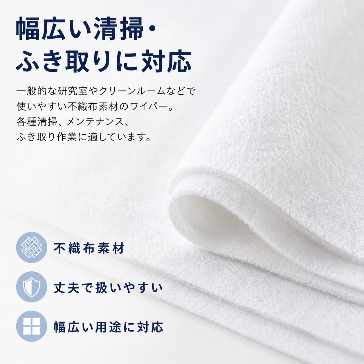 Nsa23　不織布クリーンワイパー　1平方mあたり65g / 1平方mあたり65g（画像 3）