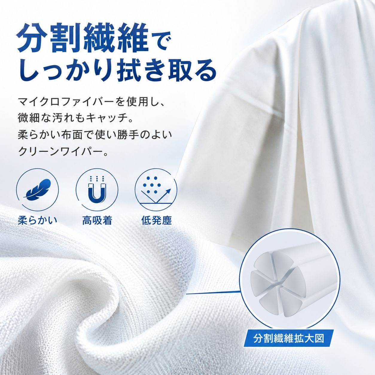 04:MFクリーンワイパー クラス1000　（約6×6インチ　100枚入） / 約6×6インチ（画像 1 / 5）